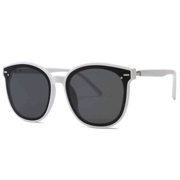 

2022 european and american transparent orange round sunglass women trendy sunglass sun glass, White;black