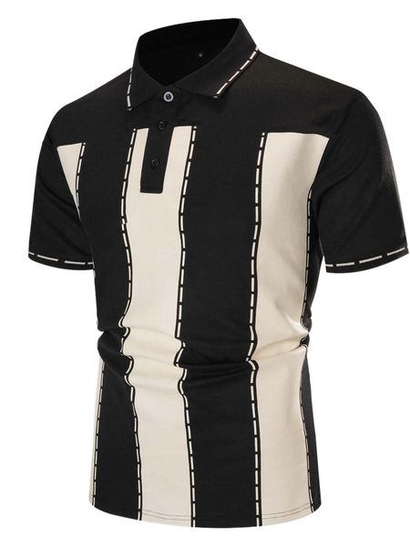 

men two tone polo shirt 39zp#, White;black
