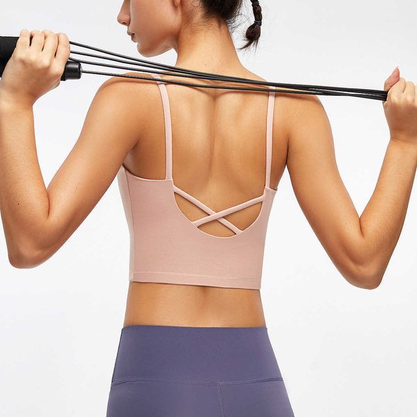 

sports vest women's beautiful back bra yoga outfits clothes fitness running wear high-strength shockproof underwear gym tank, White;red