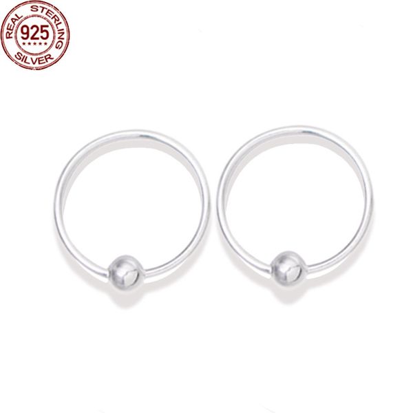 

new arrival s999 silver face ring earrings charm round beads thin earbone studs accessories japanese and korean men women female's, Golden