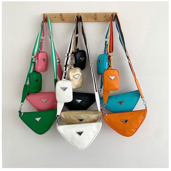 

30% off wide shoulder strap female new fashion versatile ins niche design messenger net red triangle bag