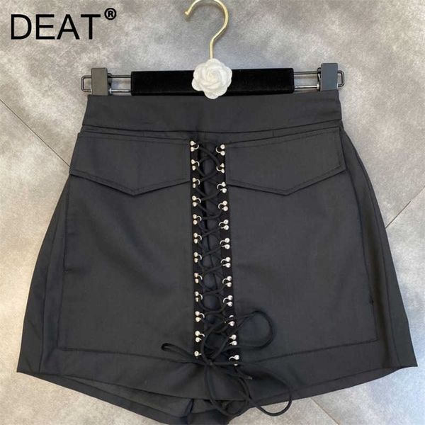 

deat women bandage pockets personality shorts arrivals high waist fashion temperament spring summer 11d1502 210709, White;black