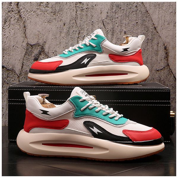 

new men sneakers mesh casual shoes outdoor fashion lightweight comfortable breathable walking sneakers lac-up shoe, Black