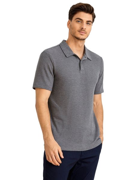 

men rib-knit polo shirt f5y0#, White;black