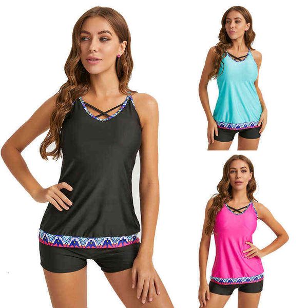 

color swimsuit solid women's geometric printed lace slim back beach resort bikini swimsuit, White;black