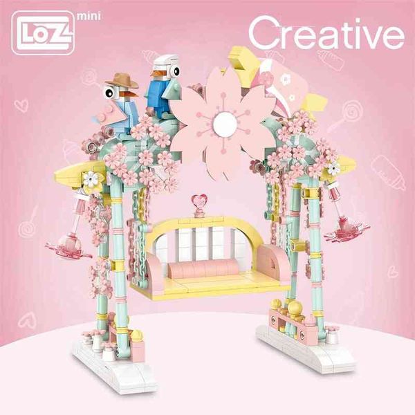 

loz mini building blocks pink convertible assemble building block car model assemble small particle toys pink classic car j220624