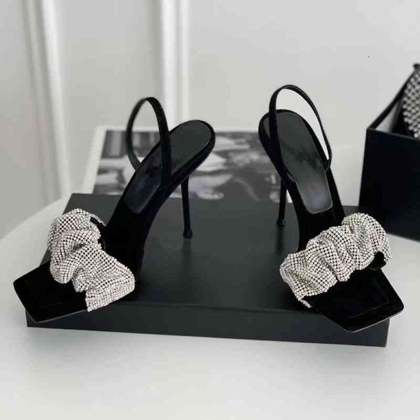 

sandals same star style summer super fairy square head slippers stiletto king banquet aw sandals, Black