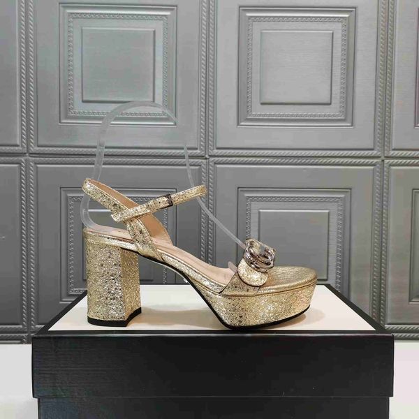 

classics women heels shoes sandals fashion beach thick bottom slippers alphabet lady leather high heel shoe slides without box by gogoshoes, Black