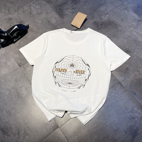 

women's t-shirt designer 22 spring and summer new bu family women's fashion br loose cotton printed round neck short sleeve t-shir, White