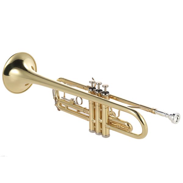 Trompete bb b brass plana trompeta requintada trompates durável trompete instrumento musical trompete musical bocal luvas de bocal