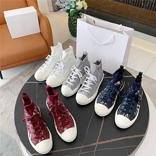 

2022 paris dies shoes 2021 women casual shoes canvas shoe alphabet printed embroidery sneakers high outdoor mesh breathable oblique s fd, Black