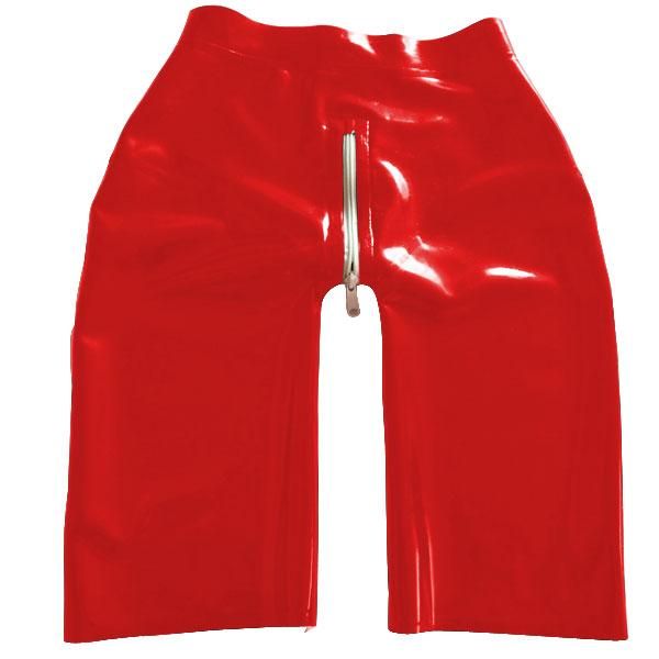 

women's panties latex gummi red ladies shorts four corners cosplay zipper decoration size xs-xxl 0.4mm rubberwomen's, Black;pink