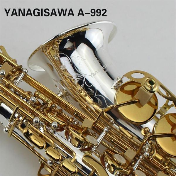 

yanagisawa a-992 eb tune alto saxophone silver plated body and gold plated key exquisite hand carved professional music instrument231c