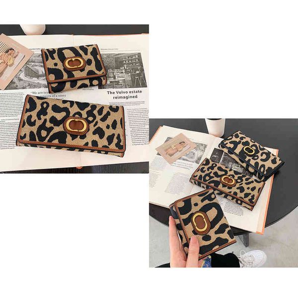 

designer cd wallet card new mens womens leather long three fold wallet hand bag large capacity leopard print fashion brands high street casu, Red;black