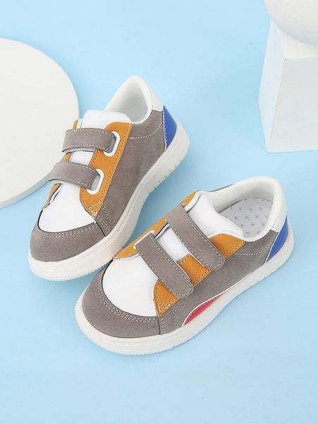 

boys colorblock hook loop skate shoes she, Black