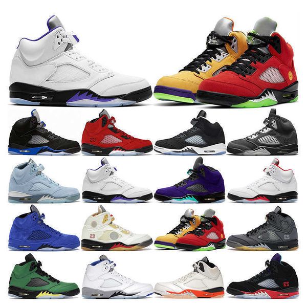 

basketball shoes 5s for men 5 concord bluebird shattered backboard hyper royal white cement alternate grape sports sneakers mens trainers, Black