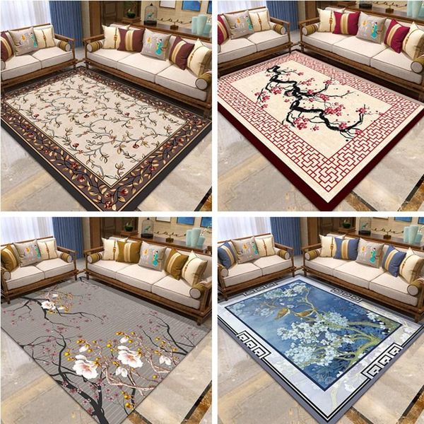 Teppiche Hause Chinesische Nordic Blume Teppich Wohnzimmer Schlafzimmer Sofa Volle Shop Boden Matte Benutzerdefinierte Nachttisch Couchtisch Decke