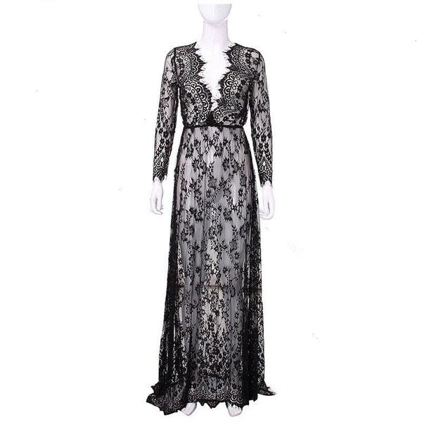 

sell ladies lace sleepwear nightdress seethrough lingerie big sleeping dress white long nightgown erotic s-4xl, Black;red