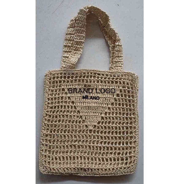 

designer 2022 digner embroidered female bag hollow rafia straw tote luxury brand summer beach woven bag handbags luxurious