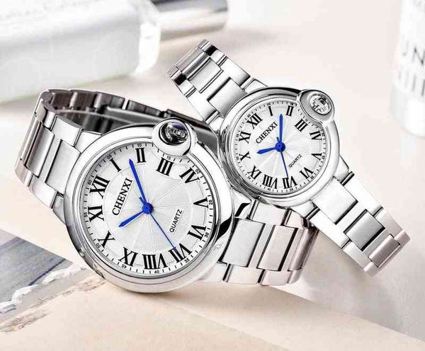 

cart fashion women's watch wristwatches fashion watch men's small three-hand calendar waterproof simple ladies blue needle balloon, Slivery;golden