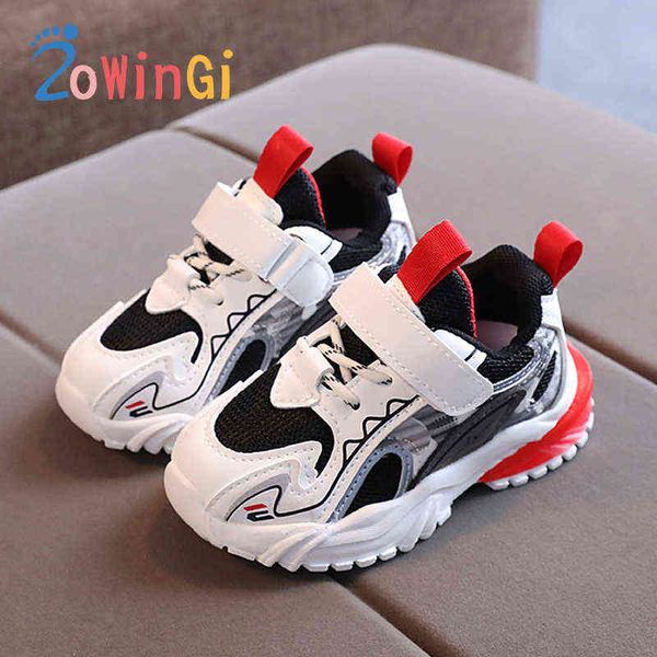 

size 21-30 children's sneakers boy girls for toddlers fashion breathable children casual shoes tenis infantil menina kids g220422, Black;red