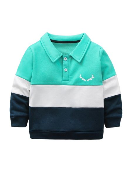 

toddler boys colorblock sweatshirt f4q1#, Black;white