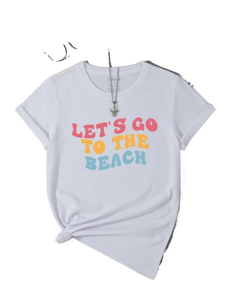 

slogan graphic tee g11f#, White