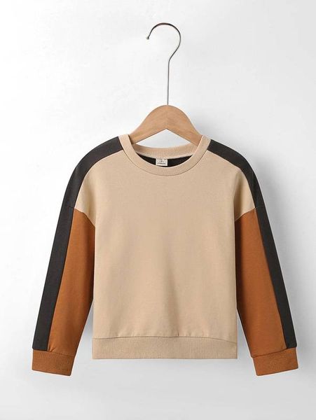 

toddler boys color block drop shoulder pullover she, Black