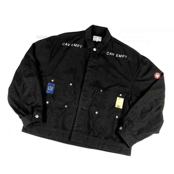 

jacket 2022fw denim men women 1 quality nice washed heavy fabric coat embroidery jackets, Black;brown