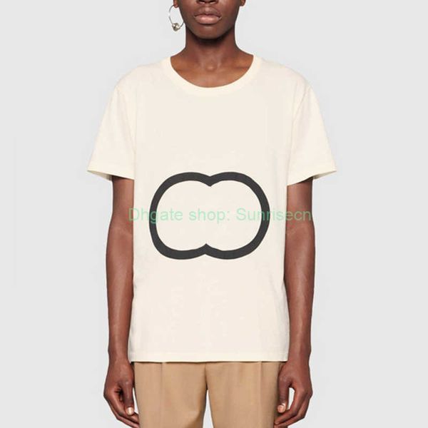 

printed tee beige fashion man women t-shirt oversize style t shirts for men tshirts fashions men's clothing, White;black