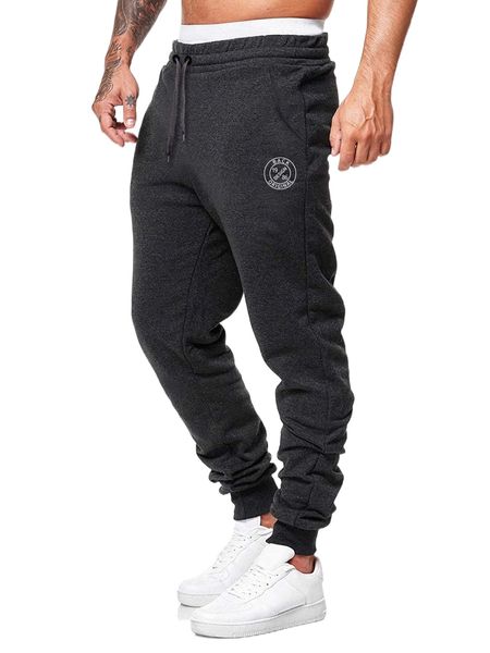 

men letter graphic drawstring waist sweatpants l7ss#, Black