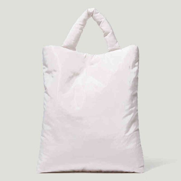 

evening bags 2022 winter new sponge simple women s down filled nylon designer brand single shoulder large capacity portable 220428