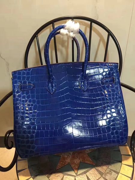 

women tote bag berkin handbag luxury designer shoulder crossbody purse 35cm35cm25cm crocodile pattern cowhide genuine real leather large mes