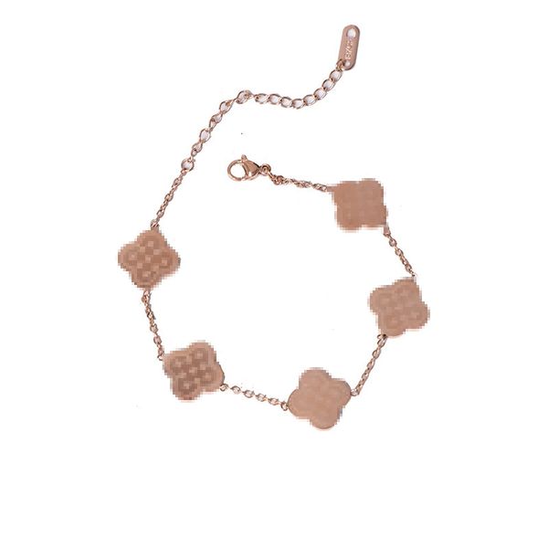 

classic clover charm bracelet gold titanium steel necklace earring for women gift, Golden;silver