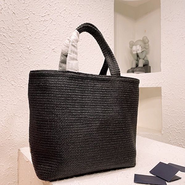 Überlegene Qualität Eimer Tragetaschen Brief Handtaschen Dreieck Gemüsekorb neue Sommerferien Strand Strohtasche gewebte Einkaufstasche Damen Schulter diagonal p