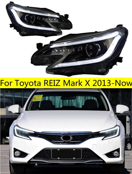 Faróis de carro para 2014 REIZ Mark X 2013 LED farol dianteiro DRL lente bi-xenon substituição de feixe alto luzes de condução de sinal de volta