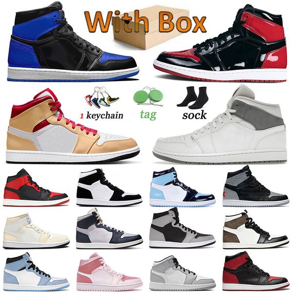 

jumpman 1 original basketball shoes designer women 1s sneakers sports men trainers rebellionaire bred patent coconut milk surfaces paris whi