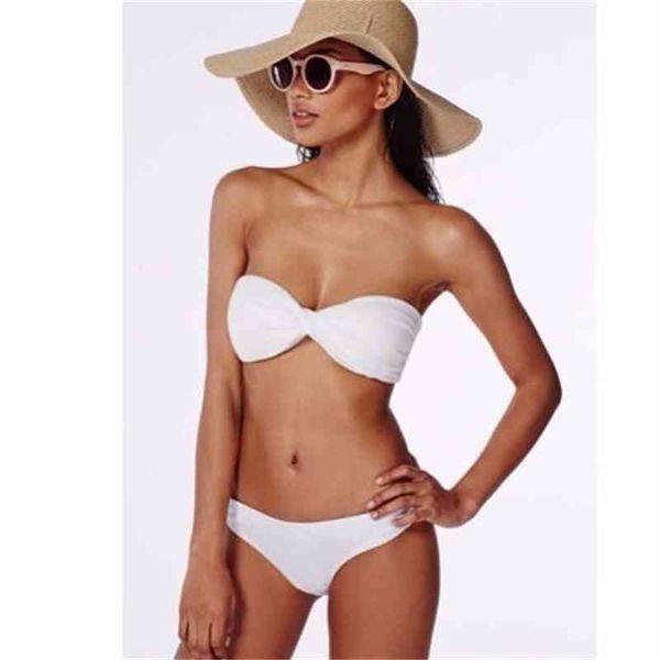 

designer beach thong fashion swimsuit bikini set selling solid color triangle bikini gathered split spring beach swimsuit girl, White;black