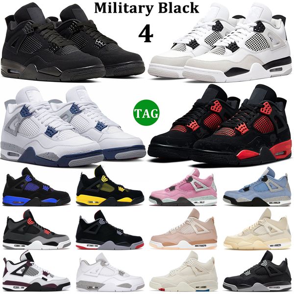 

2022 jumpman 4 basketball shoes men women 4s military black cat university blue red thunder white oreo canyon purple canvas mens trainers