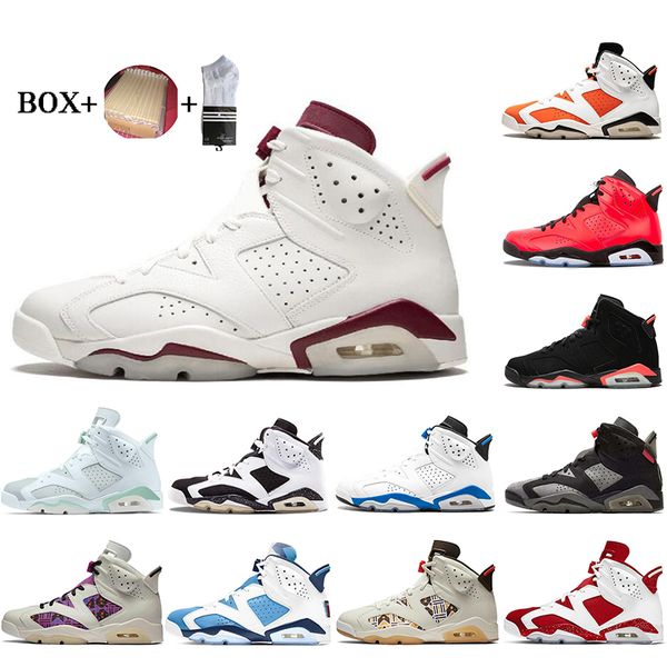 

jumpman 6 6s oreo mens basketball shoes midnight navy maroon mint foam british khaki triple black infrared white electric green carmine geor, White;red