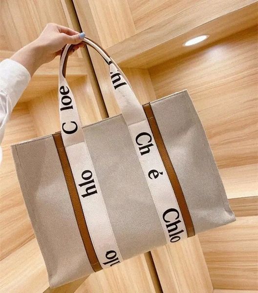 

women handbags woody tote shopping bag handbag canvas fashion linen large beach bags luxury designer travel crossbody shoulder wallet purses