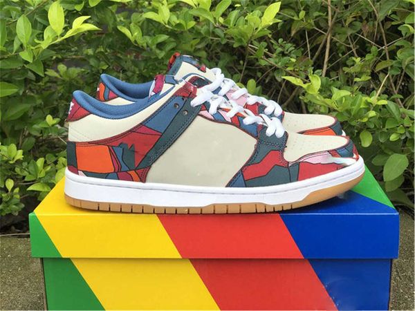 

2022 authentic parra low women man basketball shoes fire pink gym red mocha white royal blue black skate sports sneakers, Red;white