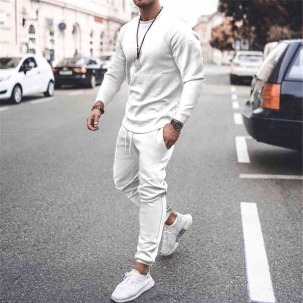 

spring summer 2022 new long sleeve casual two piece men's fashion men's, Gray