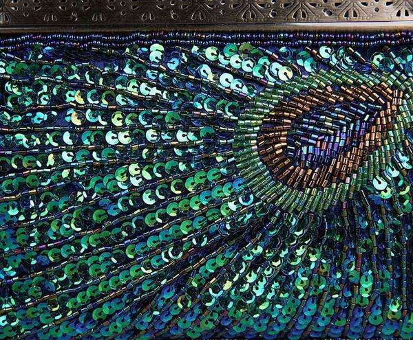 

nxy evening bags luxurious vintage women's beaded bling sequin peacock day clutch bag wedding bridal party prom chain handbags and purs
