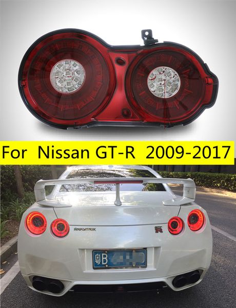Luzes traseiras do carro para nissan GT-R led luz traseira 2009-17 gtr luzes de freio de nevoeiro traseira dinâmica sinal de volta lâmpada reversa
