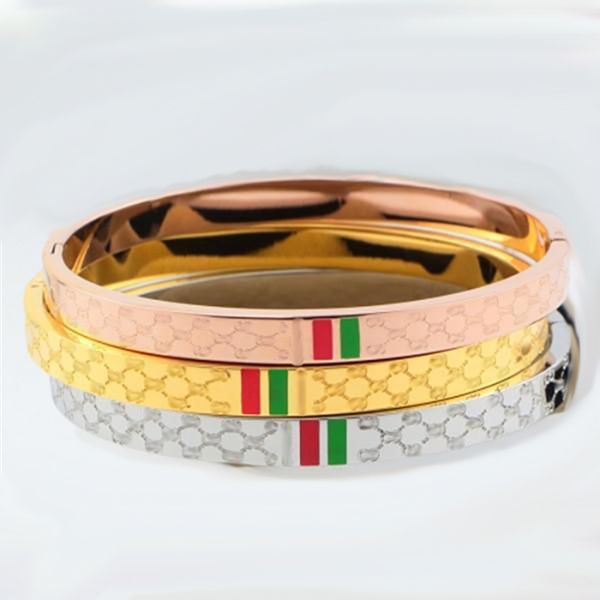 

luxury gift snap bracelet stainless steel classic bracelets titanium lovers dial valentine's day bracelet xmas, Golden;silver