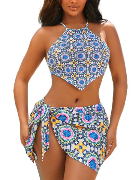 

allover print criss-cross tie backless hanky hem cami 04bc#, White
