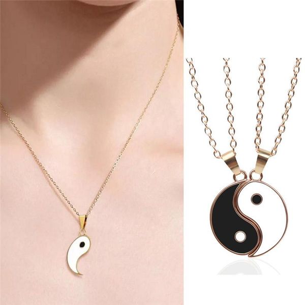 Collane con ciondolo Tai Chi Coppia accoppiata per donna Uomo Amici Trendy Yin Yang Collana Gioielli di moda RegaliCiondolo