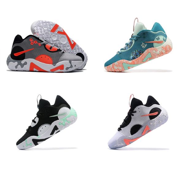 

paul george pg 6 basketball shoes kids womens mens 6s asw fluoro cool grey red black green bred sneakers boots with box