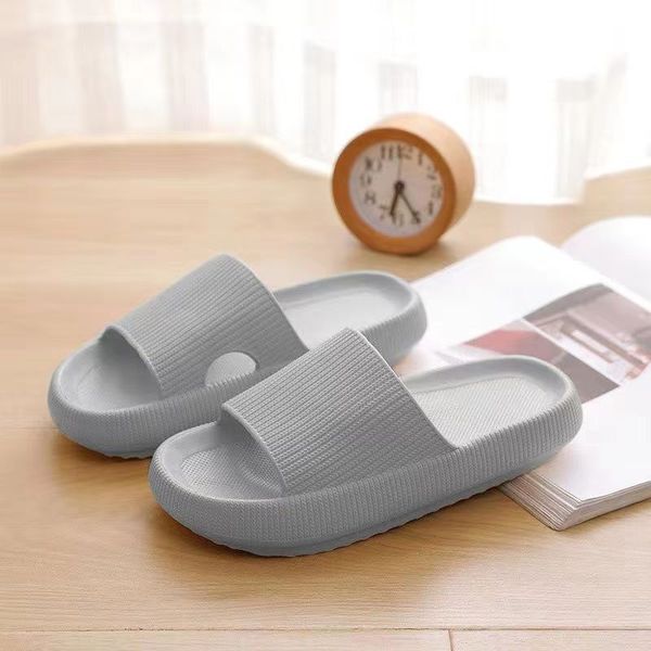 

thick soled slippers women's home bath antiskid indoor mute soft soled, Black